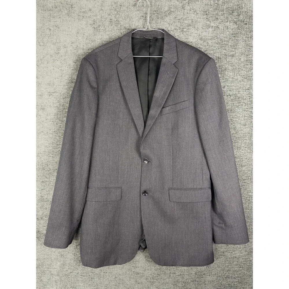 Banana Republic‎ Tailored Fit Blazer Mens 42L Gray 2 Button 100% Wool Business